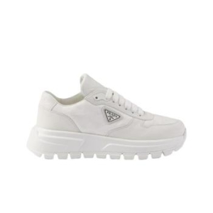 프라다 프락스 01 리나일론 앤 레더 스니커즈 화이트 1E620N-3LNW-F0009