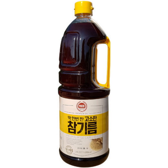 해표 딱 한번 짠 고소한 참기름 1.8L이미지입니다. 누르면 해당 게시물로 새창이동합니다.