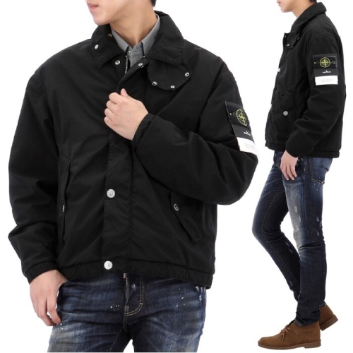  스톤아일랜드 남성 안티 드롭 앤 스냅 포캣 코치 자켓 블랙 K2S15Q100015 S0042 V0029