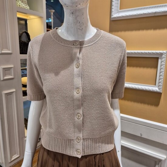 BCBG 보라 반팔 가디건 B4C7K203_이미지
