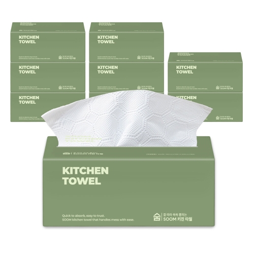 숨 한장씩 쏙쏙 뽑아쓰는 키친타월 100매 (3입)