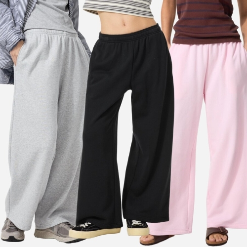 유니클로 스웨트 와이드 팬츠 짧은기장 485619 XL 01 OFF WHITE_이미지