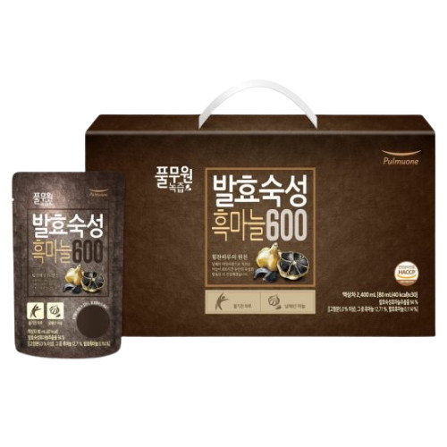 풀무원 발효숙성 흑마늘600 80ml 30포 (1개)_이미지