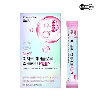 서울약사신협 <b>락토</b>온 이지<b>핏</b> 이너글로우 업 콜라겐 PDRN 20g 14포