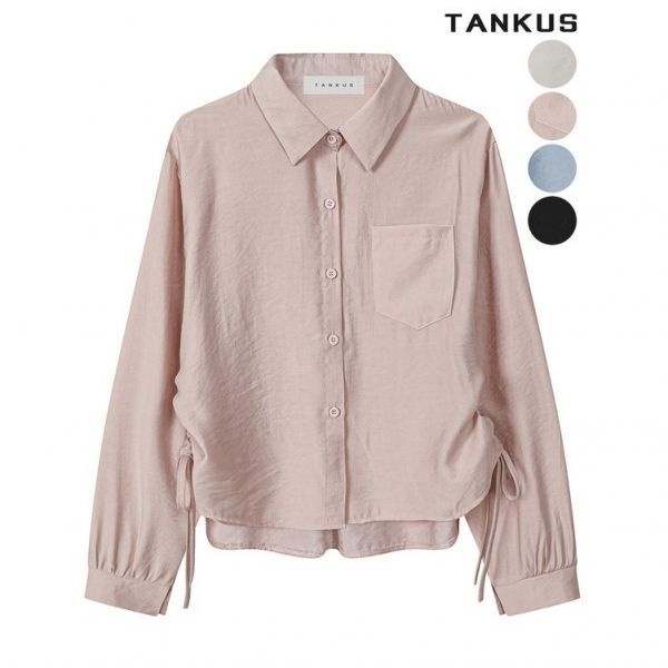 탱커스 봄추가인하 여성 셔츠 카라 셔링 블라우스1196825