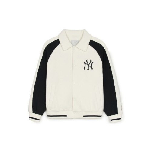 자켓 GQC 3AJPV0651-50CRS 저지 카라 블로킹 바시티자켓 뉴욕양키스