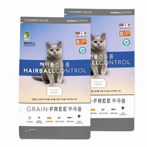 대주펫푸드 ㅤ세라피드 그레인프리 캣 헤어볼관리 2kg (2개)_이미지