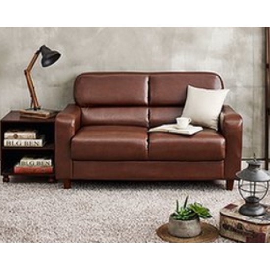 포홈 모던 아메리칸 체스터 레더 룩 가죽소파 2인용