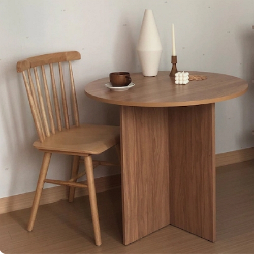 우드레이 홈카페 원형 식탁 800 (의자별도)_이미지