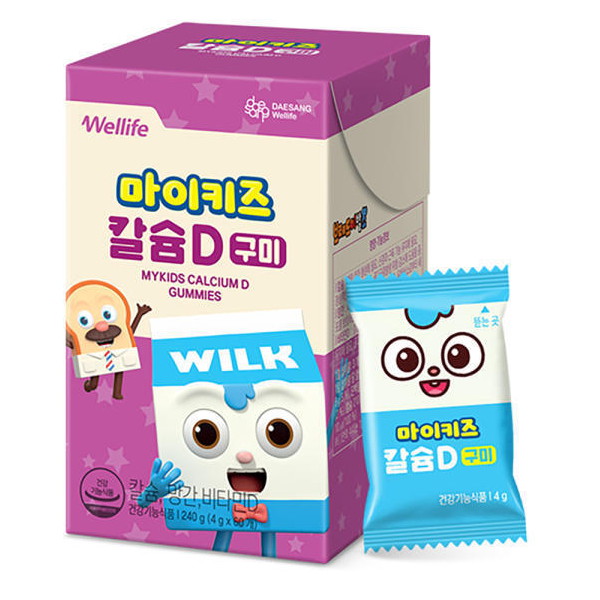 대상웰라이프 마이키즈 칼슘D 60구미 (1개)