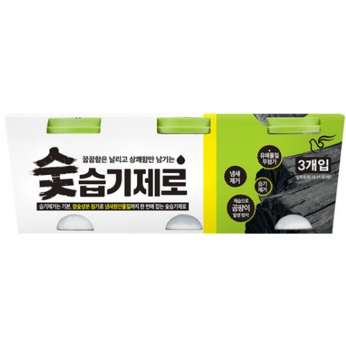 피죤 숯 습기제로 300g (3개)
