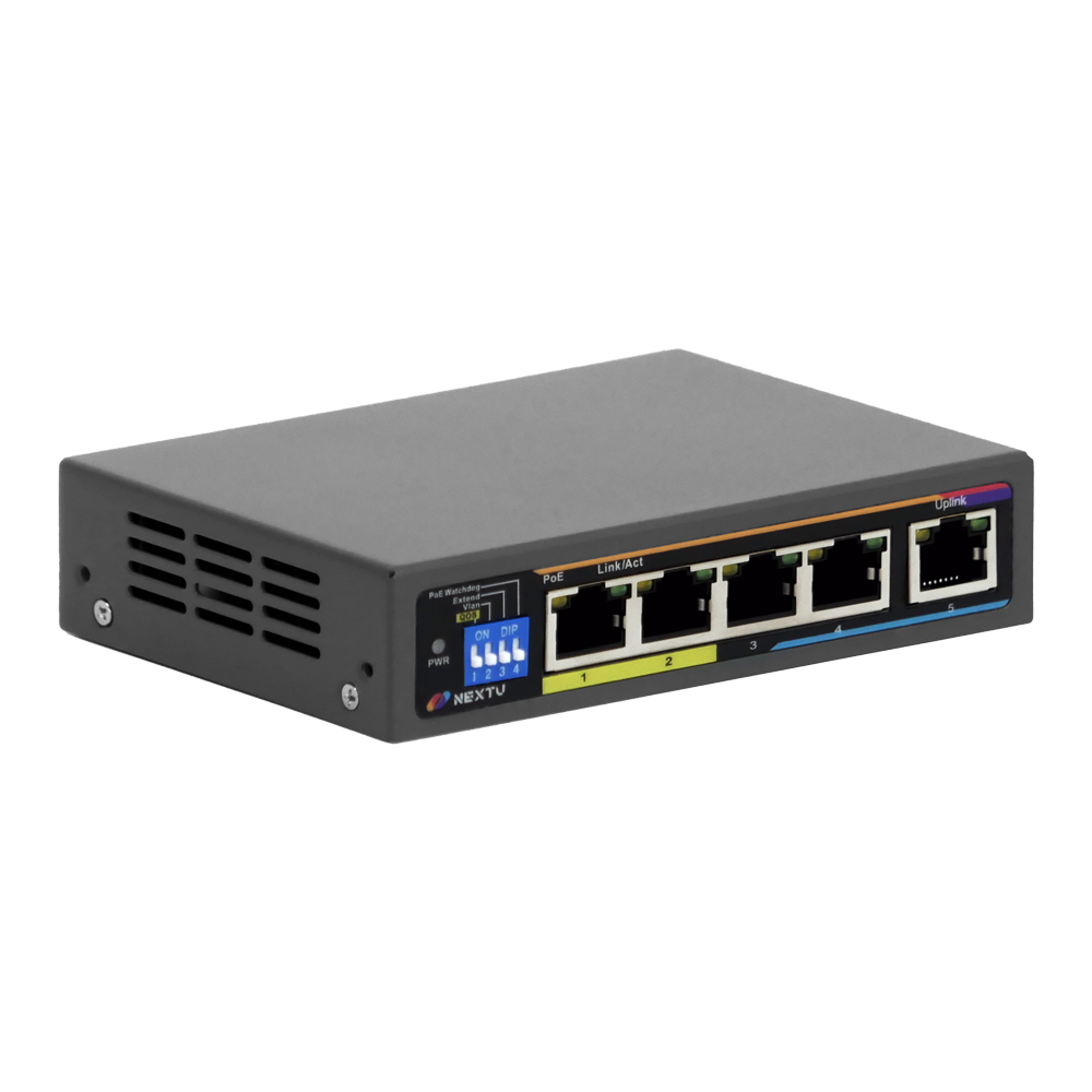 이지넷유비쿼터스 넥스트 NEXT-POE605F PoE+ AI지능형 스위치허브_이미지