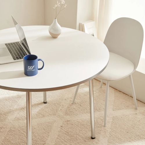 웨스트프롬 콤마 원형 LPM 실버도금 Leg 식탁 700