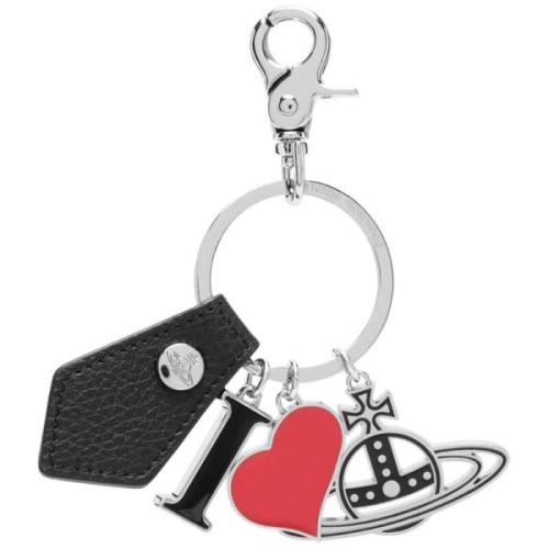 웨스트우드 비비안 비비안 명품 아이러브 ORB 로고 그레인 키링 블랙 8203008_이미지