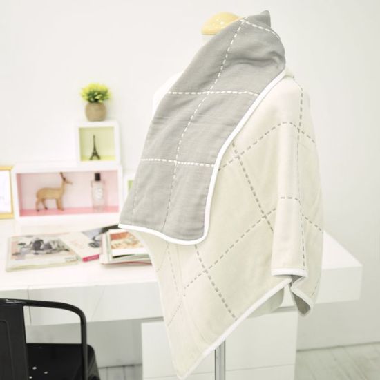 모모제작소 클래식 스티치체크 북유럽 6중거즈 블랭킷 (76x91cm)_이미지