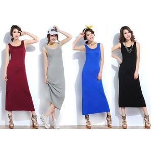 리더스 여성 무지 민소매 나시 롱 비치원피스 데일리룩 비비드컬러 S5456018