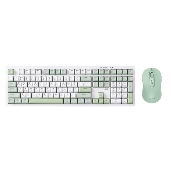 지클릭커 OFFICEPRO WMK90 사일런스 M 108 무선 키보드 마우스 세트 (Greenwich)_이미지