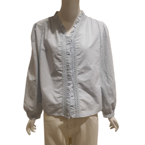 OZOC 프릴브이넥블라우스 FOTMCBV515P_이미지