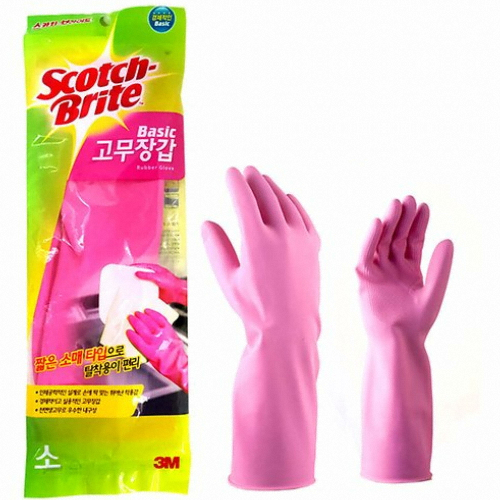 3M 스카치브라이트 베이직 고무장갑 (소) (1켤레)_이미지