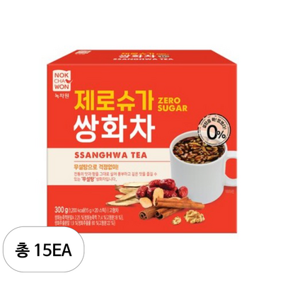 녹차원 제로슈가 쌍화차 20개입 (15개)_이미지