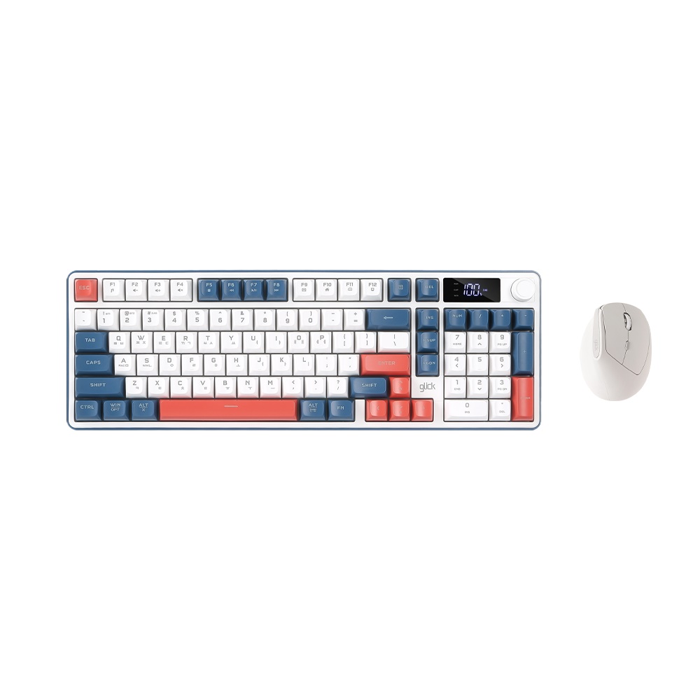 지클릭커 오피스프로 WMK560 LCD 사일런스M 무선 키보드 마우스 세트 98 (Gundam)_이미지