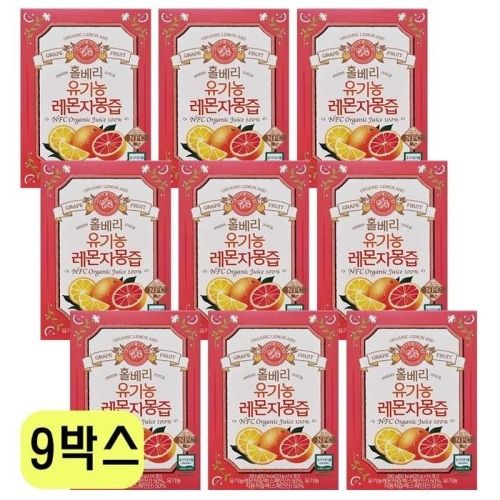 홀푸드코리아 홀베리 유기농 레몬자몽즙 20g 14포 (9개)_이미지