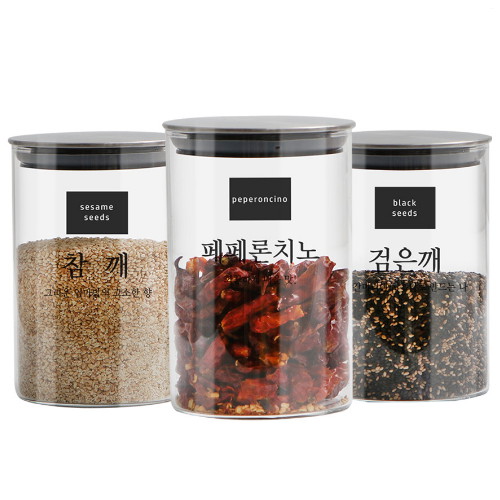 더 쉐프 내열유리 원형 캐니스터 500ml