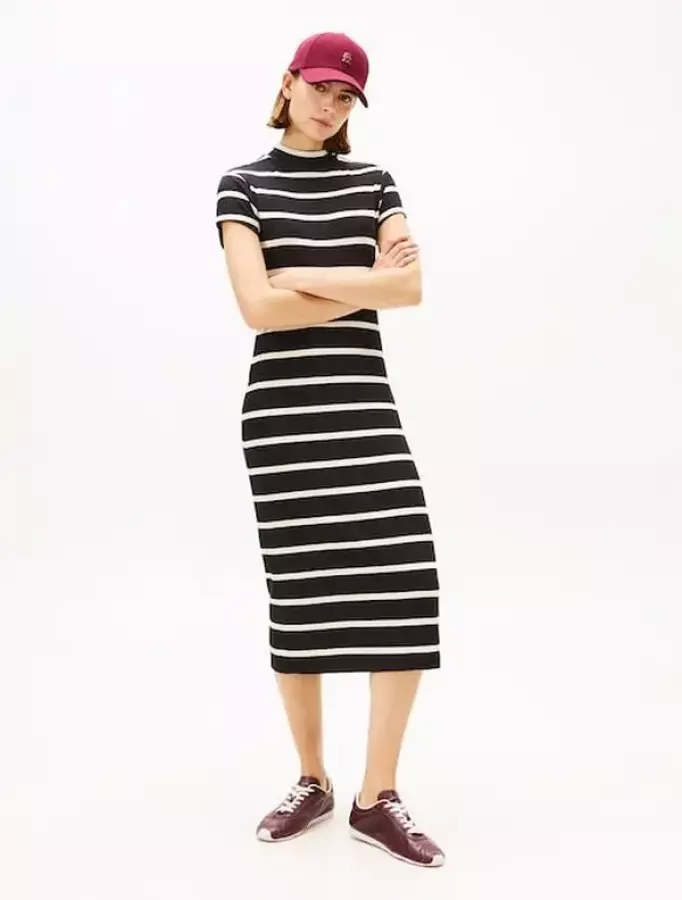 타미힐피거 스트라이프 립 모크넥 드레스 T22G0TDR030WT20AU GQ0Z26012133706