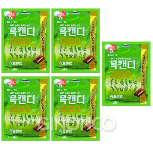 롯데제과 목캔디 제로 허브민트 72g (5개)