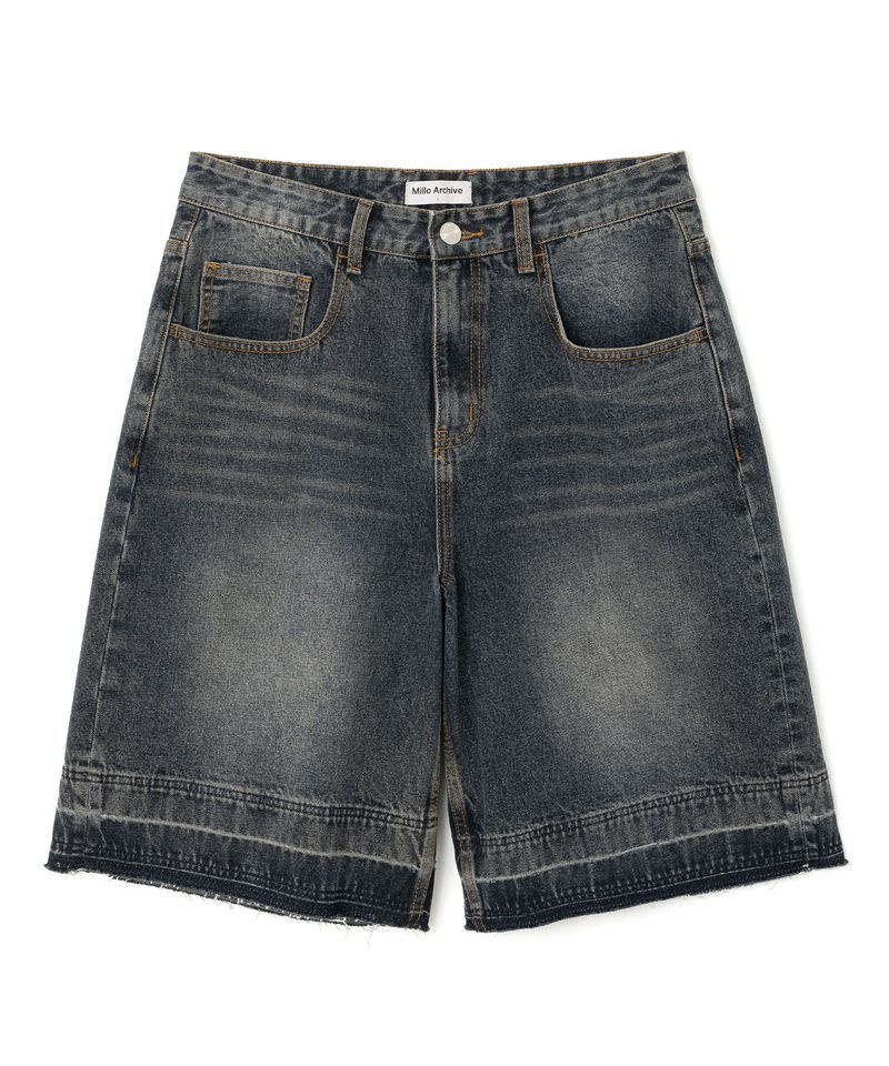 ARCHIVE 레이어 워시드 데님 버뮤다 팬츠 딥 블루 416356