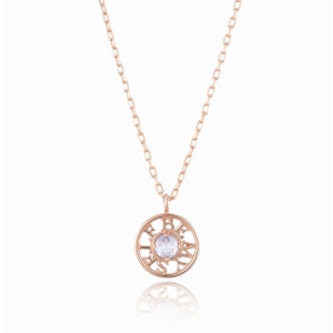 로이드 로이드 2022 BE MY SELF 메시지 코인 14k 목걸이 LNN21125G 로즈골드