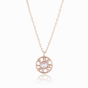 로이드 로이드 2022 BE MY SELF 메시지 코인 14k 목걸이 LNN21125G 로즈골드