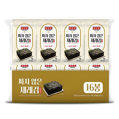 대천김 짜지 않은 재래김 C1128-K 4g 16개이미지입니다. 누르면 해당 게시물로 새창이동합니다.