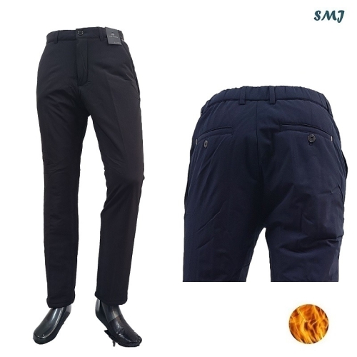  에스엠진 잔피엘 패딩 바지 남성 겨울 솜 바지 중년 남성 SMJ983