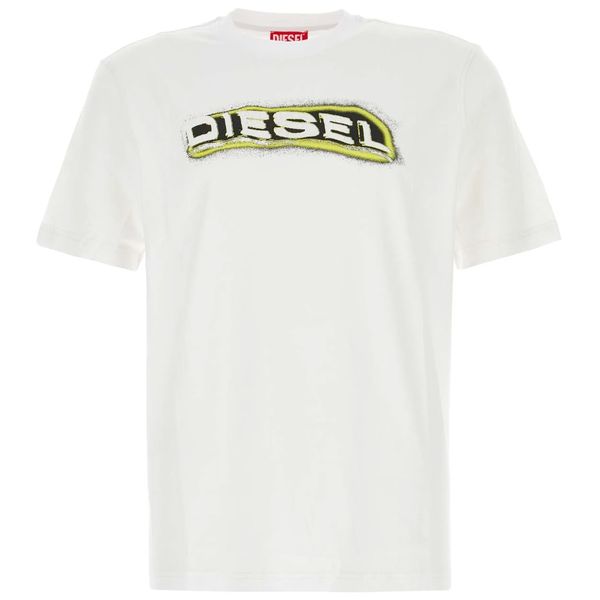 디젤 T-ADJUST-R4 로고 티셔츠 블랙 A16397 0GRAI 9XX