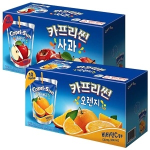 농심 카프리썬 사과 10개 + 오렌지 10개 과일주스 음료수_이미지