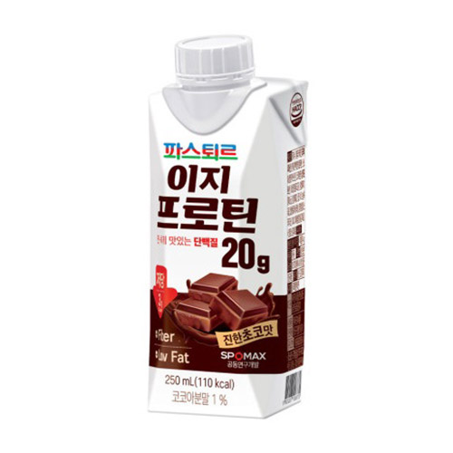 파스퇴르 이지프로틴 저당초코 250ml (24개)_이미지