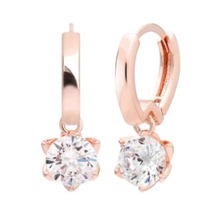 미니아트 14K 골드핀 플랜 큐빅 드롭 원터치 링 금침 귀걸이.. 34072771
