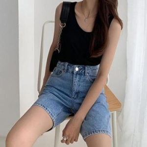 오노마 ONM 여성 무지 민소매 여름 베이직 U넥 나시 티셔츠 S38149133