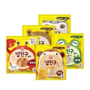 오뚜기 밥에 뿌려먹는 가루 후리가케 밥친구 야채 후레이크 36.3g x 5개구성