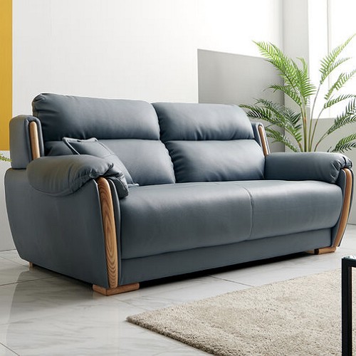  스코나 파크먼 애쉬원목 올나파 가죽 소파 3인용