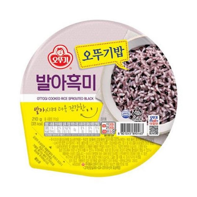 오뚜기 맛있는 오뚜기밥 발아흑미 210g (4개)_이미지