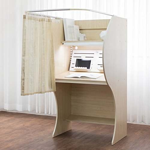 아이디어스터디 합격5호 독서실책상+LED+독서대+커튼 C세트