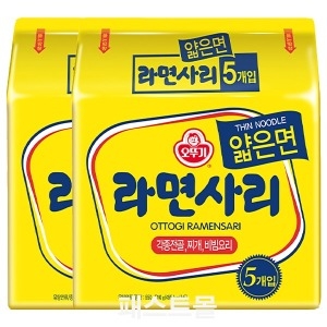오뚜기 라면사리 얇은면 멀티팩 110g 5개입 2개_이미지