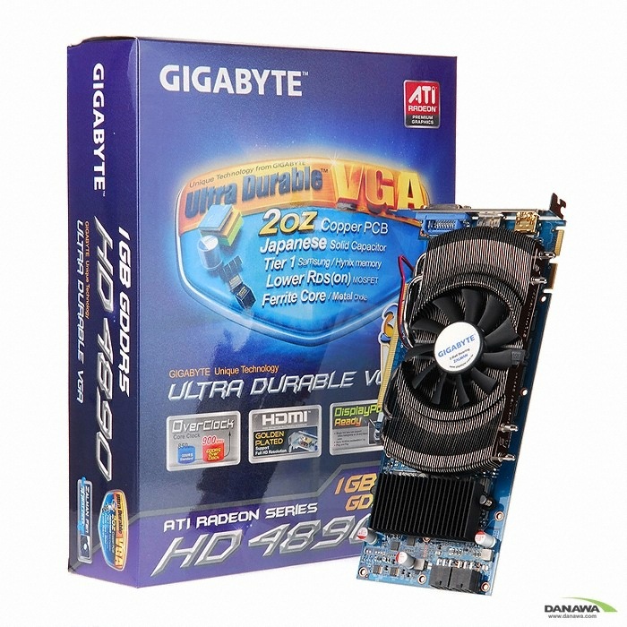 GIGABYTE 라데온 HD 4890 UDV HDMI-2X Golden Edition D5 1GB VF1050 크롬_이미지