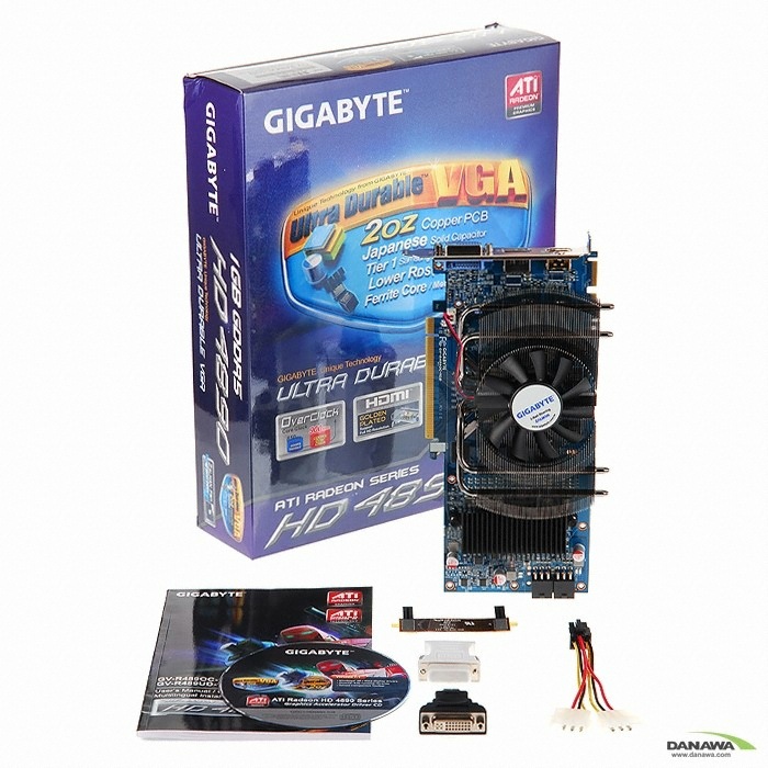 GIGABYTE 라데온 HD 4890 UDV HDMI-2X Golden Edition D5 1GB VF1050 크롬_이미지