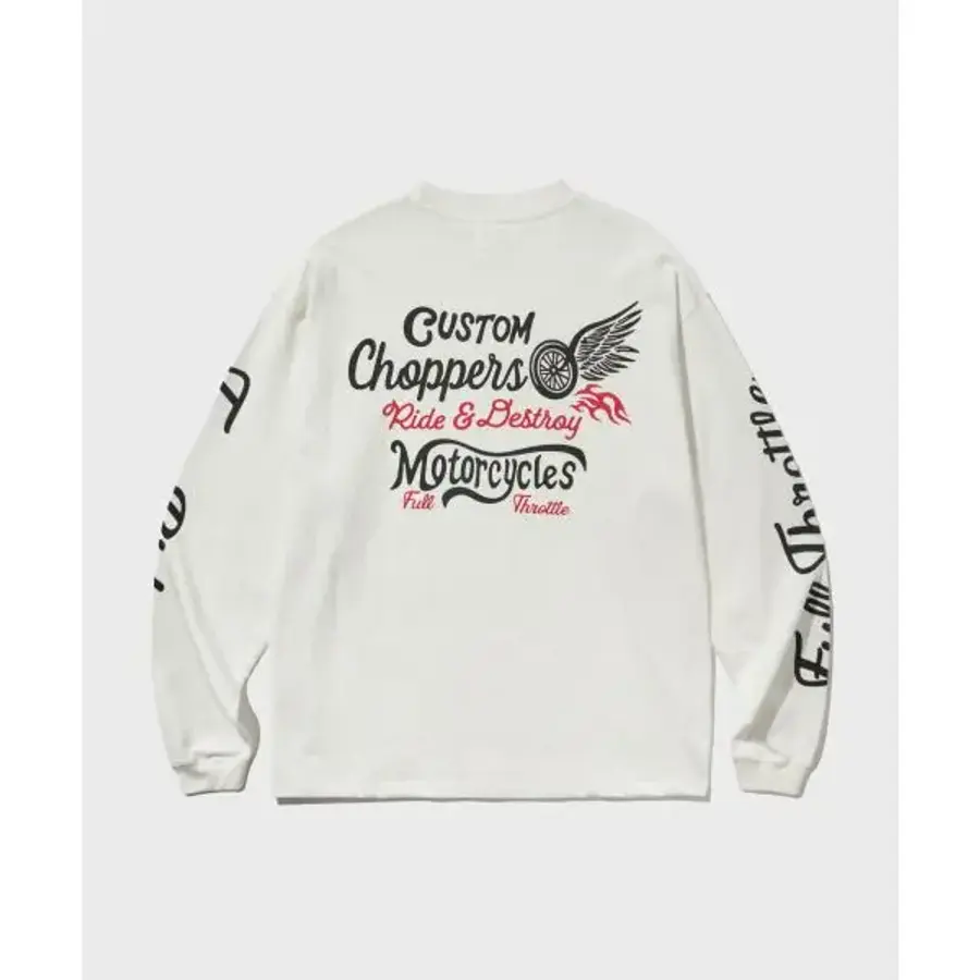 아웃스탠딩 MOT LONG SLEEVE CUSTOM CHOPPERS 오프화이트 440040