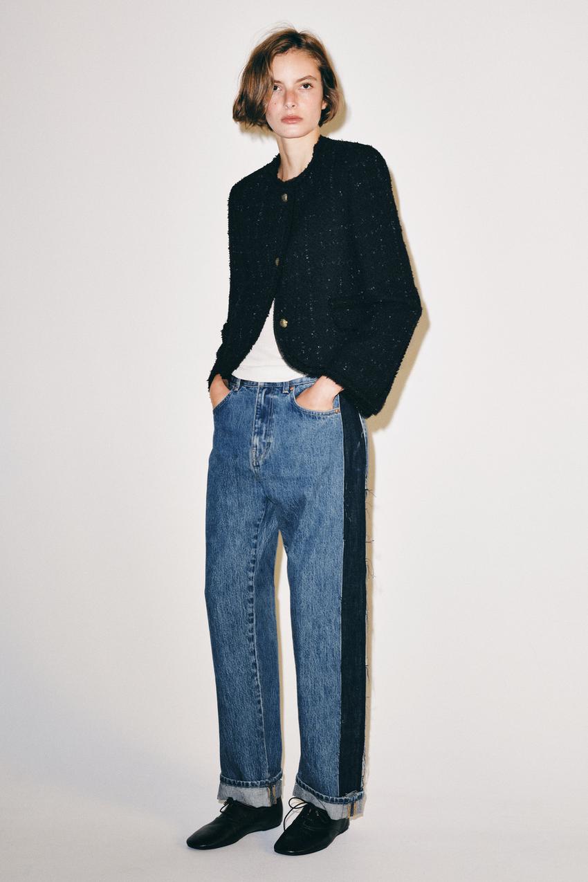 자라 ZW 컬렉션 버튼 재킷 블랙 7073801800_이미지