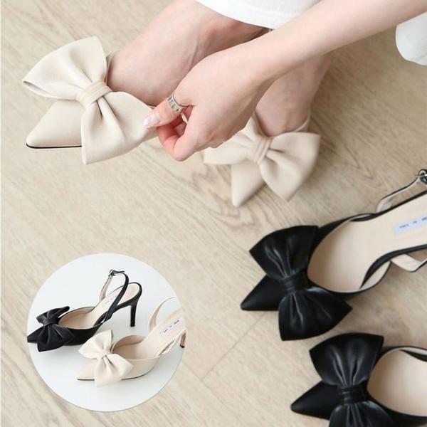 끝판왕 왕리본 장식 스틸레토 슬링백힐 9CM S50700896