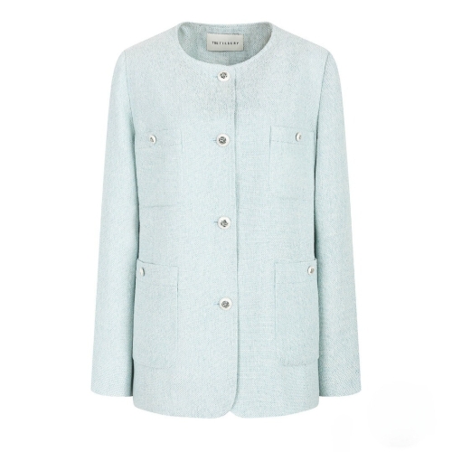 더틸버리 패치포켓 라운드넥 재킷TP3M0JK06W_DG